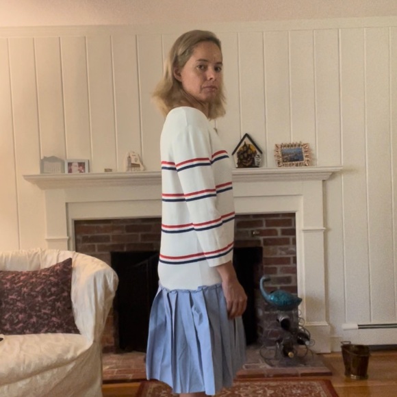 English Factory Sweater Dress with Pleated Skirt - Picture 4 of 9